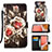 Samsung Galaxy A72 4G用手帳型 レザーケース スタンド パターン カバー Y02B サムスン ブラック