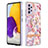 Samsung Galaxy A72 4G用シリコンケース ソフトタッチラバー バタフライ パターン カバー アンド指輪 Y06B サムスン ピンク