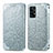 Samsung Galaxy A72 4G用手帳型 レザーケース スタンド パターン カバー S01D サムスン シルバー