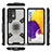 Samsung Galaxy A72 4G用ハイブリットバンパーケース プラスチック アンド指輪 マグネット式 S07 サムスン ブラック