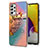 Samsung Galaxy A72 4G用シリコンケース ソフトタッチラバー バタフライ パターン カバー Y03B サムスン マルチカラー