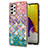 Samsung Galaxy A72 4G用シリコンケース ソフトタッチラバー バタフライ パターン カバー Y03B サムスン カラフル
