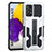 Samsung Galaxy A72 4G用ハイブリットバンパーケース スタンド プラスチック 兼シリコーン カバー ZJ1 サムスン ホワイト