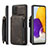 Samsung Galaxy A72 4G用ケース 高級感 手触り良いレザー柄 C01S サムスン ブラウン