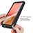 Samsung Galaxy A72 4G用360度 フルカバー ハイブリットバンパーケース クリア透明 プラスチック カバー ZJ4 サムスン 