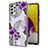 Samsung Galaxy A72 4G用シリコンケース ソフトタッチラバー バタフライ パターン カバー Y03B サムスン 