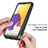Samsung Galaxy A72 4G用360度 フルカバー ハイブリットバンパーケース クリア透明 プラスチック カバー ZJ3 サムスン 