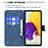 Samsung Galaxy A72 4G用手帳型 レザーケース スタンド バタフライ 蝶 カバー B02F サムスン 