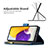 Samsung Galaxy A72 4G用手帳型 レザーケース スタンド バタフライ 蝶 カバー B03F サムスン 