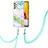 Samsung Galaxy A72 5G用シリコンケース ソフトタッチラバー バタフライ パターン カバー 携帯ストラップ Y05B サムスン カラフル