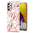 Samsung Galaxy A72 5G用シリコンケース ソフトタッチラバー バタフライ パターン カバー Y02B サムスン ピンク