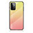 Samsung Galaxy A72 5G用ハイブリットバンパーケース プラスチック 鏡面 虹 グラデーション 勾配色 カバー LS1 サムスン イエロー