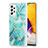 Samsung Galaxy A72 5G用シリコンケース ソフトタッチラバー バタフライ パターン カバー Y01B サムスン ライトグリーン