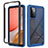 Samsung Galaxy A72 5G用360度 フルカバー ハイブリットバンパーケース クリア透明 プラスチック カバー ZJ4 サムスン 