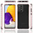 Samsung Galaxy A72 5G用360度 フルカバー ハイブリットバンパーケース クリア透明 プラスチック カバー JX1 サムスン 