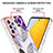 Samsung Galaxy A73 5G用シリコンケース ソフトタッチラバー バタフライ パターン カバー Y03B サムスン 