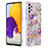 Samsung Galaxy A73 5G用シリコンケース ソフトタッチラバー バタフライ パターン カバー アンド指輪 Y06B サムスン 