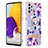 Samsung Galaxy A73 5G用シリコンケース ソフトタッチラバー バタフライ パターン カバー アンド指輪 Y06B サムスン 