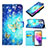 Samsung Galaxy A73 5G用手帳型 レザーケース スタンド パターン カバー Y03B サムスン 