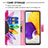 Samsung Galaxy A73 5G用手帳型 レザーケース スタンド パターン カバー B01F サムスン 