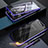 Samsung Galaxy A90 4G用ケース 高級感 手触り良い アルミメタル 製の金属製 360度 フルカバーバンパー 鏡面 カバー サムスン ネイビー