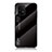 Samsung Galaxy A91用ハイブリットバンパーケース プラスチック 鏡面 虹 グラデーション 勾配色 カバー LS1 サムスン ブラック