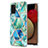 Samsung Galaxy F02S SM-E025F用シリコンケース ソフトタッチラバー バタフライ パターン カバー Y01B サムスン グリーン