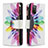 Samsung Galaxy F02S SM-E025F用手帳型 レザーケース スタンド パターン カバー B04F サムスン マルチカラー