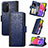 Samsung Galaxy F02S SM-E025F用手帳型 レザーケース スタンド カバー S03D サムスン ネイビー