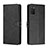 Samsung Galaxy F02S SM-E025F用手帳型 レザーケース スタンド カバー H02X サムスン ブラック