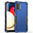 Samsung Galaxy F02S SM-E025F用ハイブリットバンパーケース プラスチック 兼シリコーン カバー QW1 サムスン ネイビー