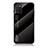 Samsung Galaxy F02S SM-E025F用ハイブリットバンパーケース プラスチック 鏡面 虹 グラデーション 勾配色 カバー LS1 サムスン ブラック