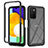 Samsung Galaxy F02S SM-E025F用360度 フルカバー ハイブリットバンパーケース クリア透明 プラスチック カバー ZJ4 サムスン 
