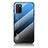 Samsung Galaxy F02S SM-E025F用ハイブリットバンパーケース プラスチック 鏡面 虹 グラデーション 勾配色 カバー LS1 サムスン 