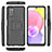Samsung Galaxy F02S SM-E025F用ハイブリットバンパーケース スタンド プラスチック 兼シリコーン カバー JX5 サムスン 