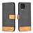 Samsung Galaxy F12用手帳型 レザーケース スタンド カバー B02F サムスン ブラック
