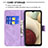 Samsung Galaxy F12用手帳型 レザーケース スタンド バタフライ 蝶 カバー B02F サムスン 