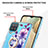Samsung Galaxy F12用シリコンケース ソフトタッチラバー バタフライ パターン カバー アンド指輪 Y06B サムスン 