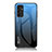 Samsung Galaxy F13 4G用ハイブリットバンパーケース プラスチック 鏡面 虹 グラデーション 勾配色 カバー LS1 サムスン ネイビー