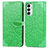 Samsung Galaxy F23 5G用手帳型 レザーケース スタンド パターン カバー S04D サムスン グリーン