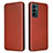 Samsung Galaxy F23 5G用手帳型 レザーケース スタンド カバー L06Z サムスン ブラウン