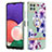 Samsung Galaxy F42 5G用シリコンケース ソフトタッチラバー バタフライ パターン カバー アンド指輪 Y06B サムスン パープル