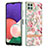 Samsung Galaxy F42 5G用シリコンケース ソフトタッチラバー バタフライ パターン カバー アンド指輪 Y06B サムスン ピンク