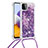 Samsung Galaxy F42 5G用シリコンケース ソフトタッチラバー ブリンブリン カバー 携帯ストラップ S03 サムスン 