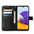 Samsung Galaxy F42 5G用手帳型 レザーケース スタンド バタフライ 蝶 カバー Y01B サムスン 