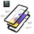 Samsung Galaxy F42 5G用360度 フルカバー ハイブリットバンパーケース クリア透明 プラスチック カバー ZJ2 サムスン 