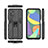 Samsung Galaxy F52 5G用ハイブリットバンパーケース スタンド プラスチック 兼シリコーン カバー マグネット式 サムスン 
