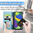 Samsung Galaxy F52 5G用手帳型 レザーケース スタンド パターン カバー S04D サムスン 