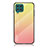 Samsung Galaxy F62 5G用ハイブリットバンパーケース プラスチック 鏡面 虹 グラデーション 勾配色 カバー LS1 サムスン イエロー