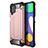 Samsung Galaxy F62 5G用ハイブリットバンパーケース プラスチック 兼シリコーン カバー WL1 サムスン ローズゴールド